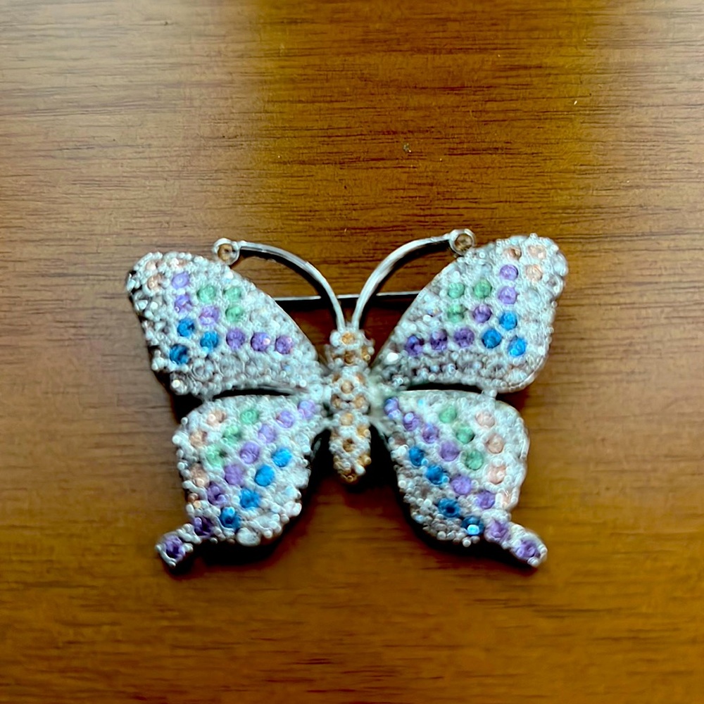 Vintage multicolor Butterfly Pin Brooch